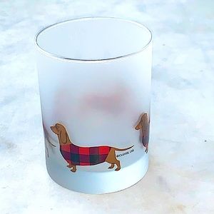 CULVER LTD DACHSHUND BUFFALO PLAID GLASS NEW